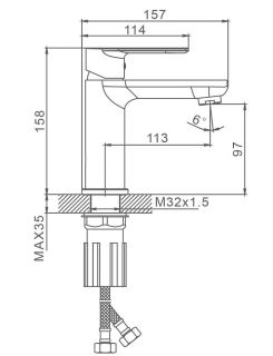 Смеситель для раковины Splenka S05.10 хром